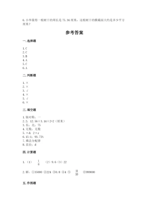 人教版小学六年级上册数学期末测试卷含答案解析.docx