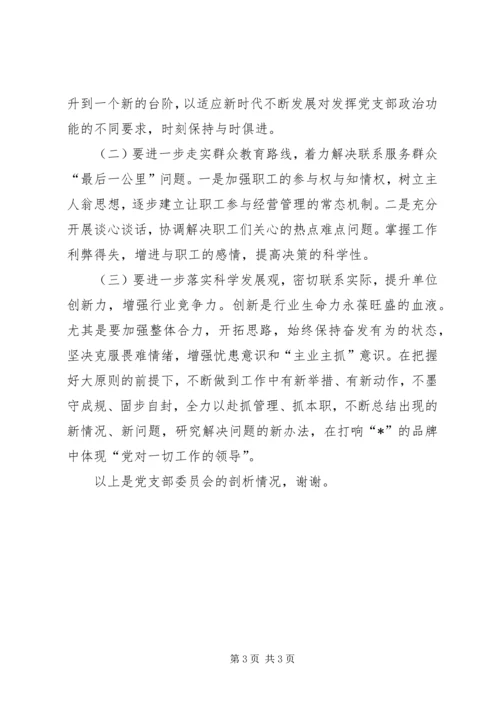 省委专项巡视整改专题组织生活会党支部对照检查材料.docx