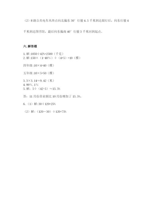 小学数学六年级上册期末卷带答案（夺分金卷）.docx