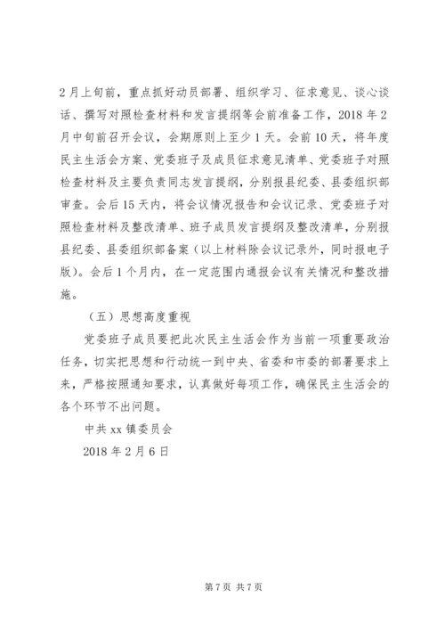 乡镇委员会某年度民主生活会方案.docx