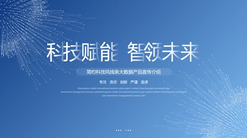 大气科技风互联网大数据产品介绍企业宣传介绍ppt模板