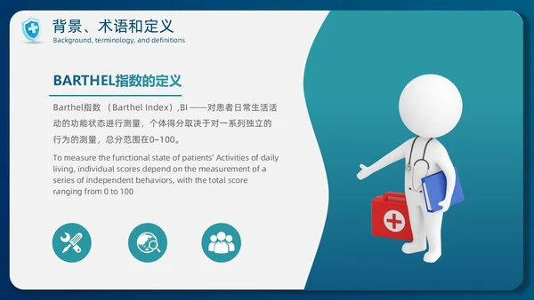 蓝色简约商务护士医务分级护理制度培训总结PPT