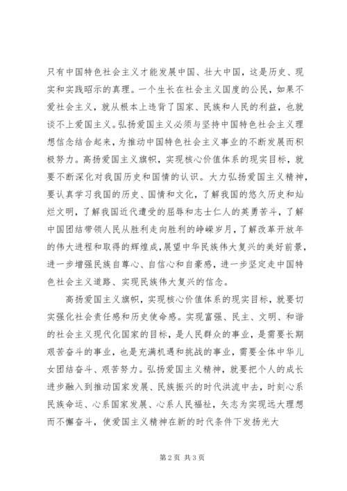 思想汇报20XX年：正确核心价值观.docx