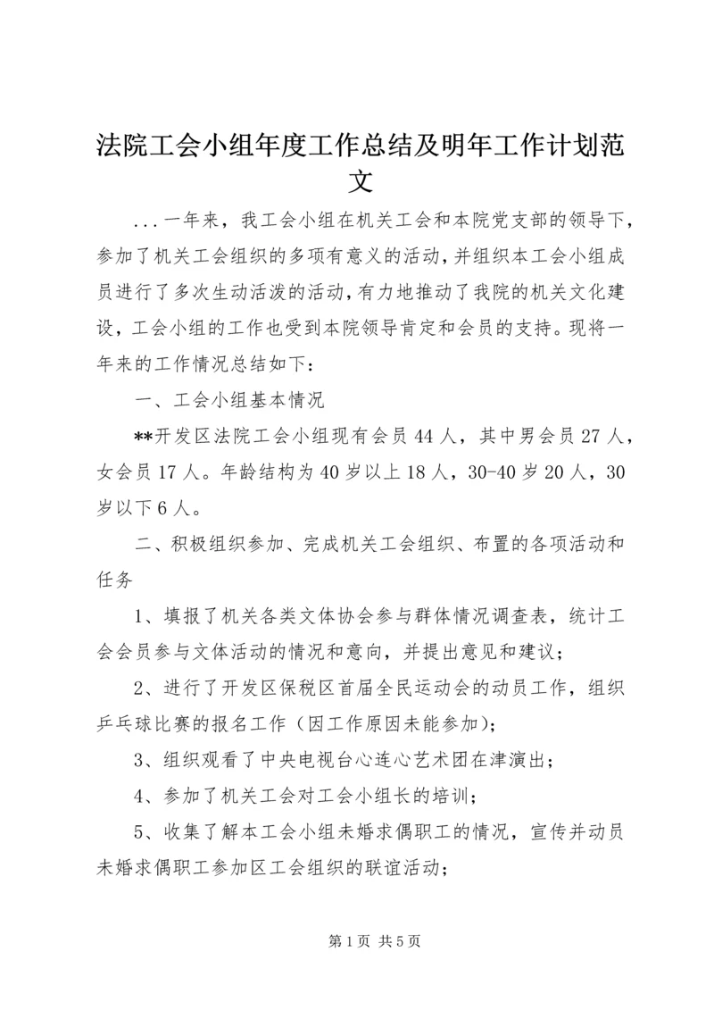 法院工会小组年度工作总结及明年工作计划范文.docx