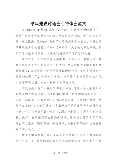 学风建设讨论会心得体会范文.docx