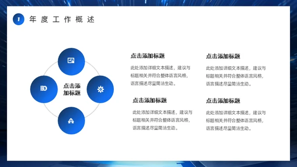科技创新互利未来蓝色科技风商务通用PPT模板