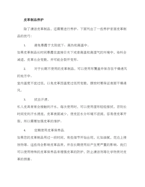 皮革家居养护方案.docx