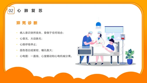 心肺复苏急救知识培训PPT模板