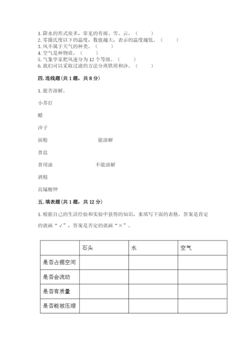 教科版三年级上册科学期末测试卷（真题汇编）.docx