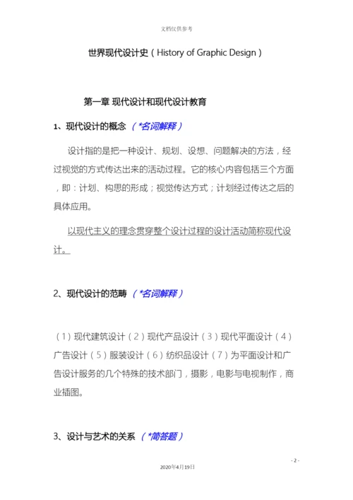 世界现代设计史考研重点笔记整理.docx