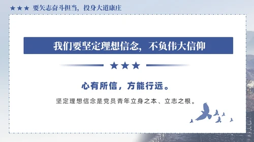 蓝色政党做一名新时代优秀的青年党员党课PPT党建