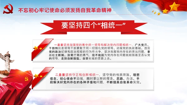 不忘初心牢记使命推进自我革命心得PPT