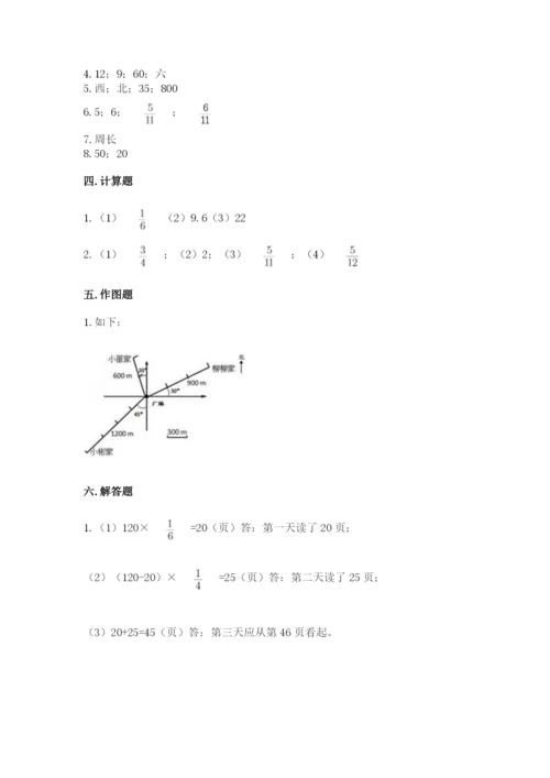 小学六年级上册数学期末测试卷精品（模拟题）.docx