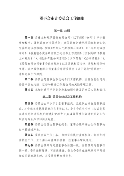 国有企业董事会审计委员会工作细则模版.docx