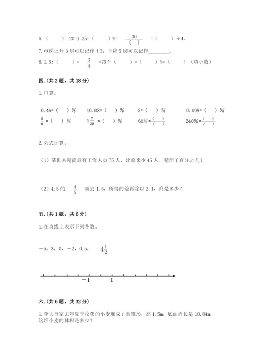 青岛版小升初数学模拟试卷（考点提分）.docx