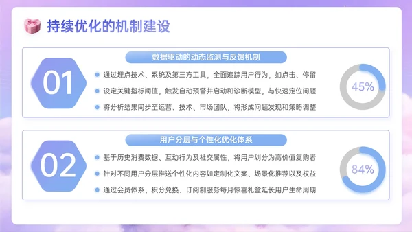 蓝紫色3D关于邂逅浪漫惊喜促销盛宴PPT模板