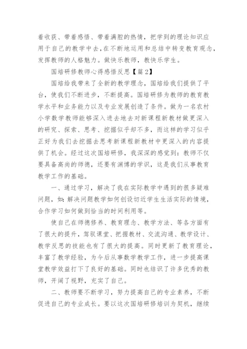 国培研修教师心得感悟反思(精选7篇).docx