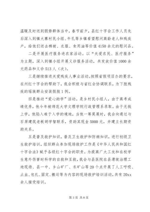 6县红十字会工作总结及计划.docx