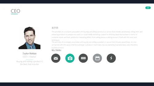 商业计划书欧美风国外企业简介模板