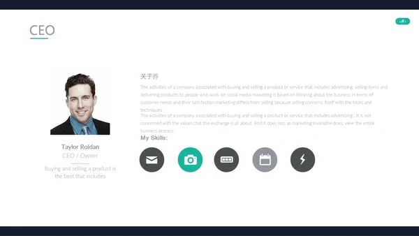 商业计划书欧美风国外企业简介模板