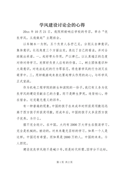 学风建设讨论会的心得.docx