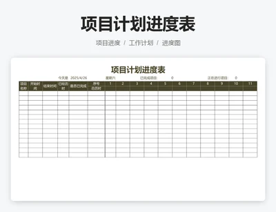 项目计划进度表