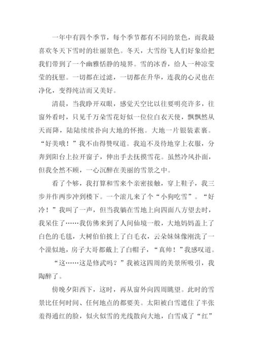 美丽的雪景作文600字-1.docx