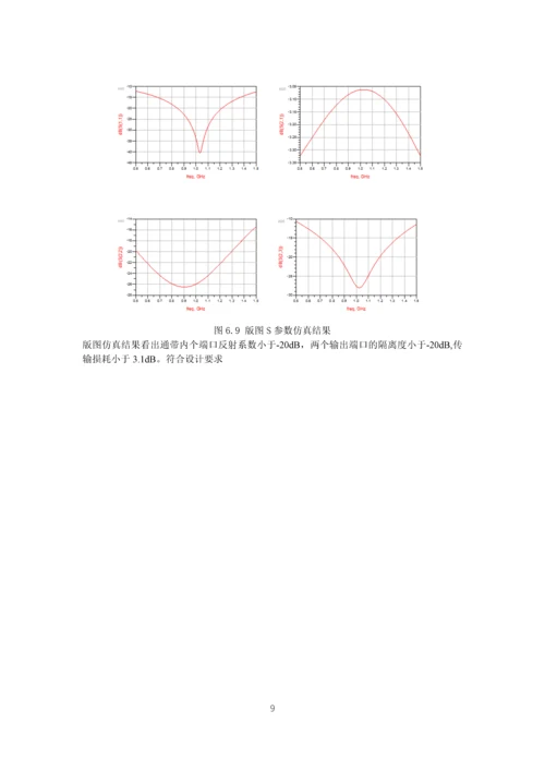 微带wilkinson功分器的仿真设计实验报告毕业论文.docx