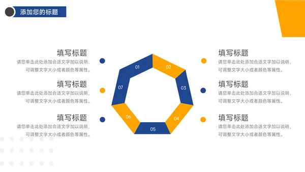 蓝黄双色公司部门培训PPT模板