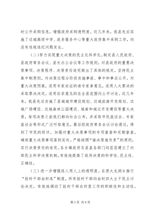 县政务公开工作情况汇报.docx