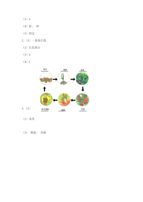 科学四年级下册第一单元植物的生长变化测试卷附完整答案（各地真题）.docx