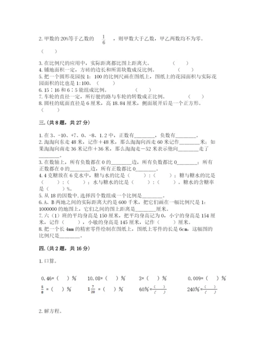 小学毕业班数学检测题含答案【轻巧夺冠】.docx