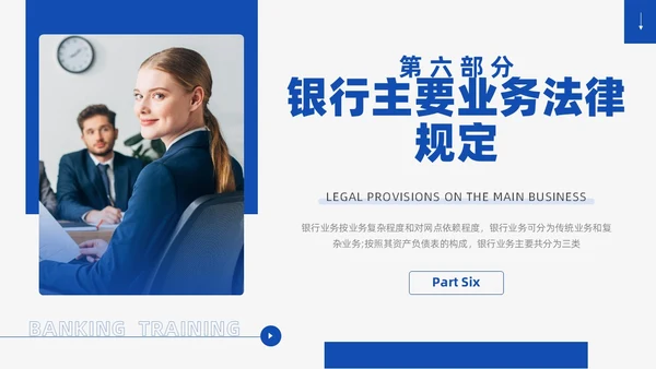 蓝色商务风银行业务培训企业员工业务知识管理通用培训PPT