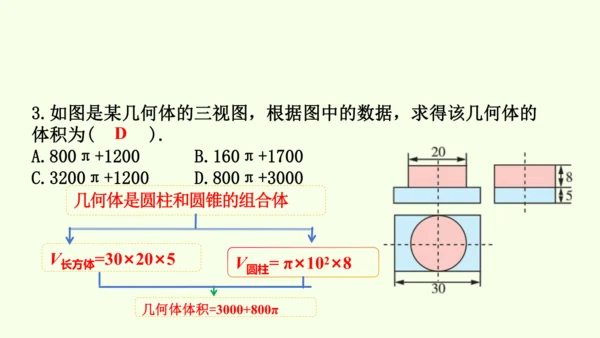 人教版数学九年级下册29.2 第3课时 与三视图有关的计算课件（22张PPT)