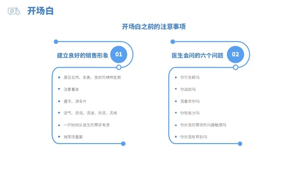 蓝白色立体风医药代表销售经营分享PPT经验分享