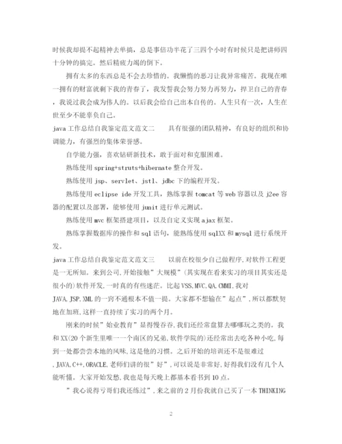 精编之java工作总结自我鉴定范文.docx