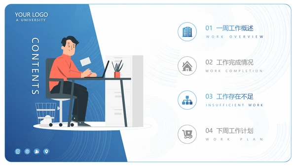 公司内部工作例会汇报PPT模板