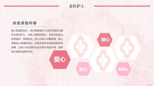 唯美粉色医疗医生护士护理动态ppt模板