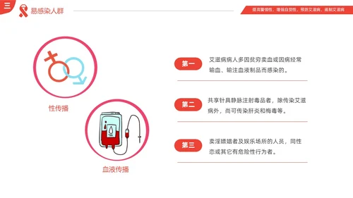 红色简约为艾发声预防艾滋病主题班会PPT世界艾滋病日