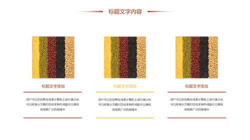 时尚有机生态五谷杂粮粗粮王健康养生PPT模板