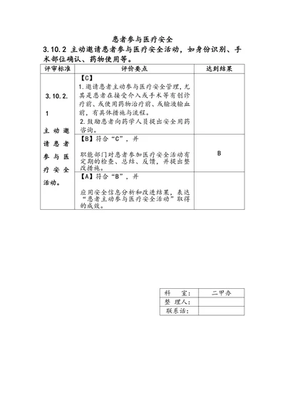 患者参与医疗安全