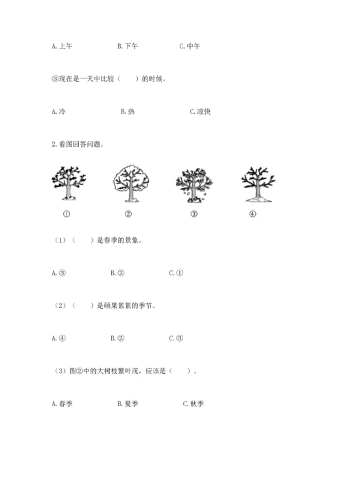 教科版二年级上册科学期末测试卷及一套答案.docx