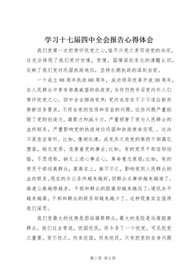 学习十七届四中全会报告心得体会.docx