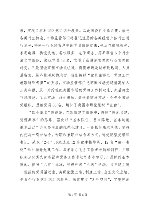 某县非公党建工作汇报材料.docx