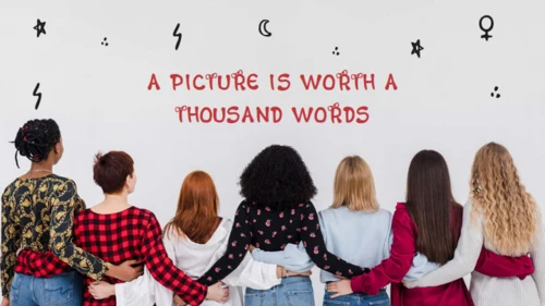 女孩力量卡通人物通用PPT模板