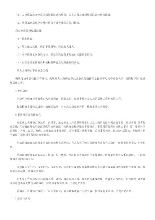 发电厂重大人身伤亡事故应急预案.docx