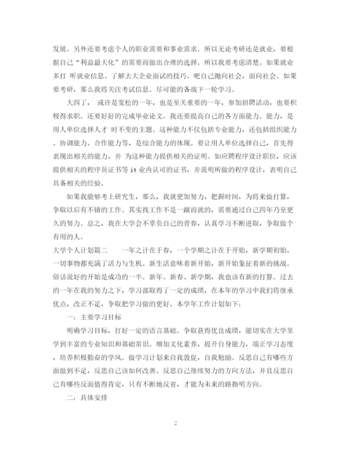 精编之大学个人计划论文500字.docx