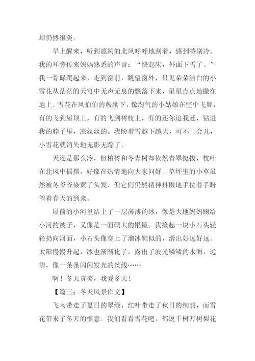 描写冬天风景的作文.docx