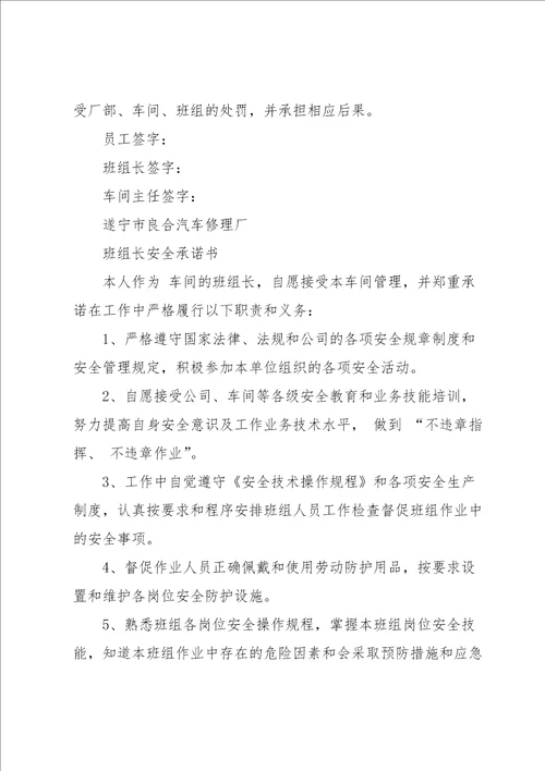 修理厂服务质量承诺书4篇