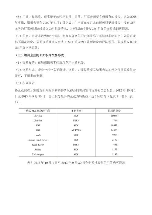 加州零排放汽车规定及其积分交易制度对加快我国新能源汽车推广的借鉴.docx